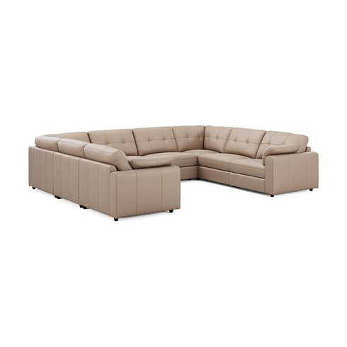 Marley Large U-Shape Modular Corner Sofa in Oslo Mushroom Leather - Group 11