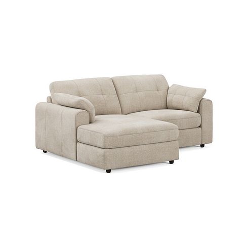 Marley Modular 2 Seater Left Hand Compact Chaise Sofa in Lila Natural Fabric - Group 12