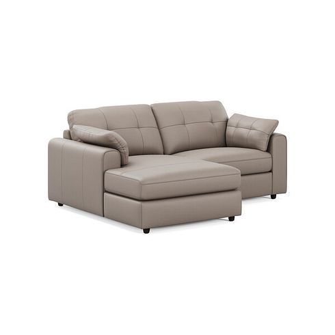 Marley Modular 2 Seater Left Hand Compact Chaise Sofa in Oslo Oyster Leather - Group 12