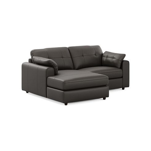 Marley Modular 2 Seater Left Hand Compact Chaise Sofa in Oslo Storm Leather - Group 12
