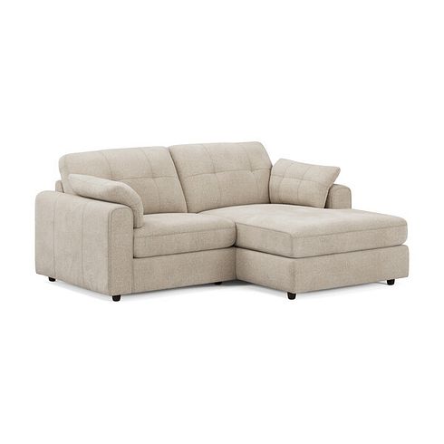 Marley Modular 2 Seater Right Hand Compact Chaise Sofa in Lila Natural Fabric - Group 13