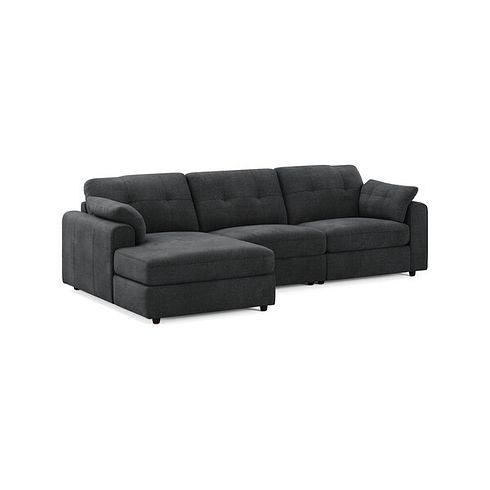 Marley Modular 3 Seater Left Hand Chaise Sofa in Lila Charcoal Fabric - Group 14