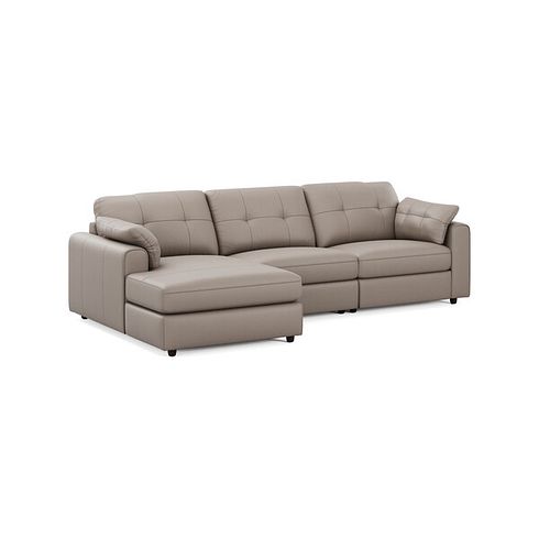 Marley Modular 3 Seater Left Hand Chaise Sofa in Oslo Oyster Leather - Group 14