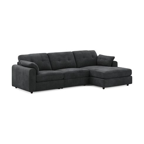 Marley Modular 3 Seater Right Hand Chaise Sofa in Lila Charcoal Fabric - Group 15