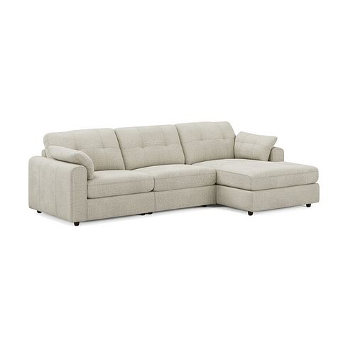 Marley Modular 3 Seater Right Hand Chaise Sofa in Lila Ivory Fabric - Group 15