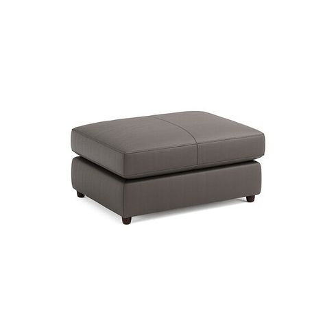 Marley Small Fender Footstool in  Oslo Elephant Grey Leather