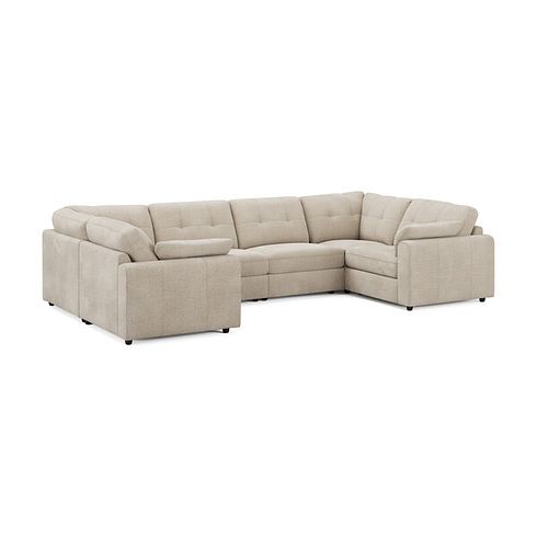 Marley Small U-Shape Modular Corner Sofa in Lila Natural Fabric - Group 10