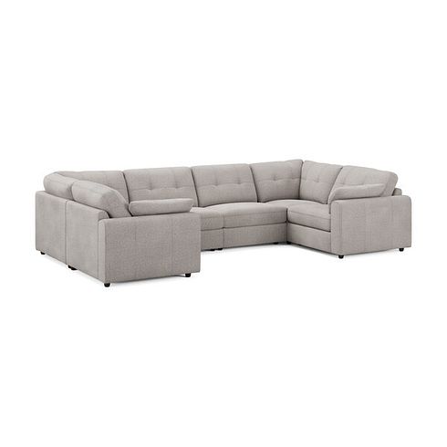 Marley Small U-Shape Modular Corner Sofa in Lila Stone Fabric - Group 10