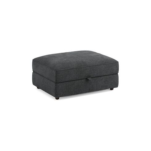 Marley Storage Footstool in  Lila Charcoal Fabric