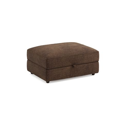 Marley Storage Footstool in  Lila Chocolate Fabric
