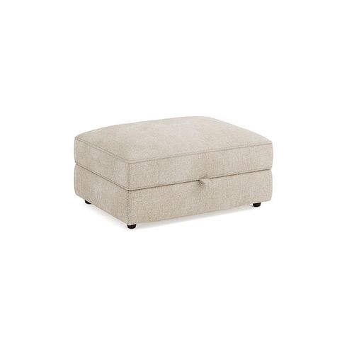 Marley Storage Footstool in  Lila Natural Fabric
