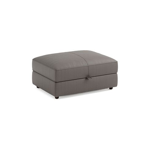 Marley Storage Footstool in  Oslo Elephant Grey Leather