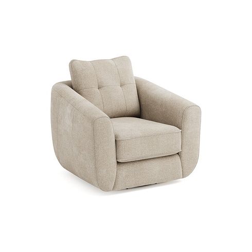Marley Swivel Chair in  Lila Natural Fabric