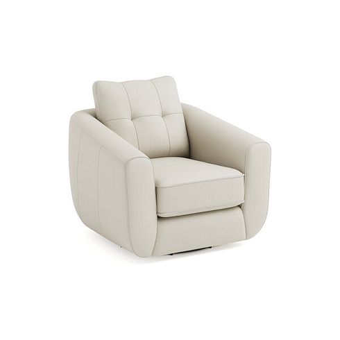 Marley Swivel Chair in  Oslo Bone China Leather