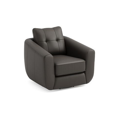Marley Swivel Chair in  Oslo Storm Leather