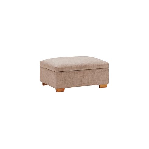 Marlow Storage Footstool in Jetta Beige Fabric