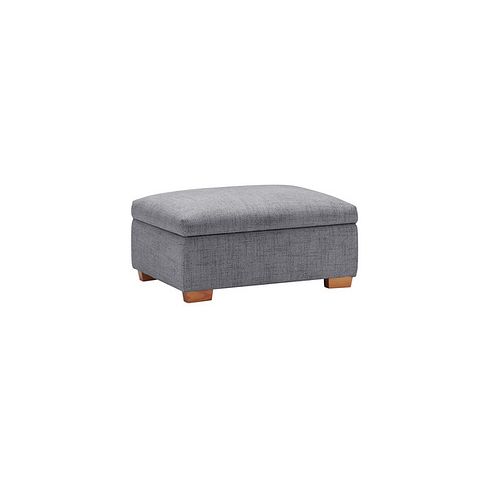 Marlow Storage Footstool in Santos Steel Fabric