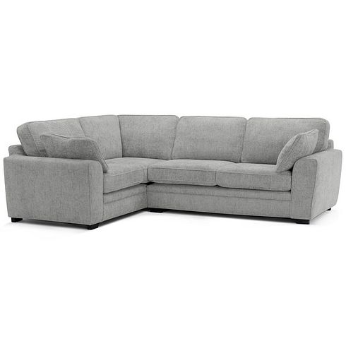 Melbourne Right Hand Corner Sofa in Enzo Silver Fabric
