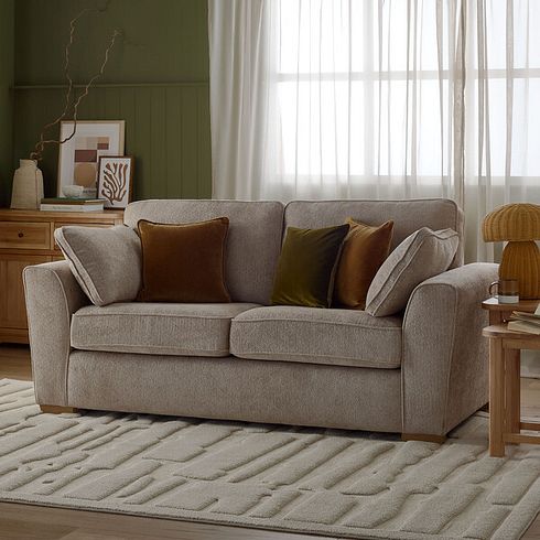 Melton 2 Seater Sofa in  Tilda Latte Fabric