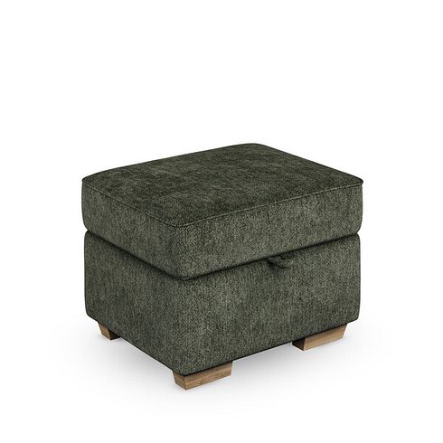 Melton Storage Footstool in Tilda Emerald Fabric