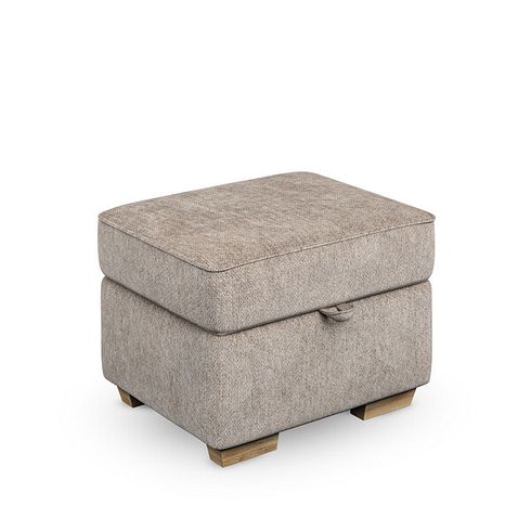 Melton Storage Footstool in  Tilda Latte Fabric