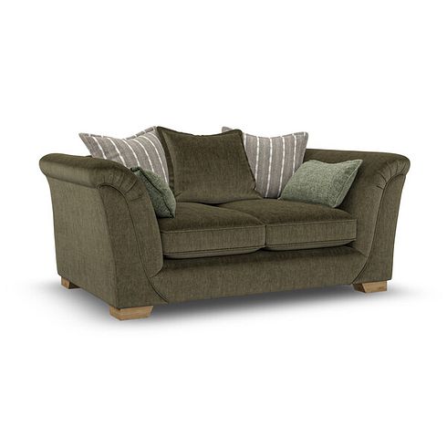 Milldale 2 Seater Pillow Back Sofa in Garda Seaweed Fabric with Earth Scatters