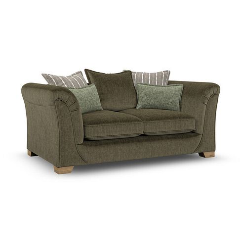 Milldale 2 Seater Pillow Back Sofa in Garda Seaweed Fabric with Earth Scatters