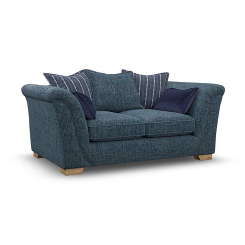 Milldale 2 Seater Pillow Back Sofa in  Milo Navy Fabric with Navy Scatters