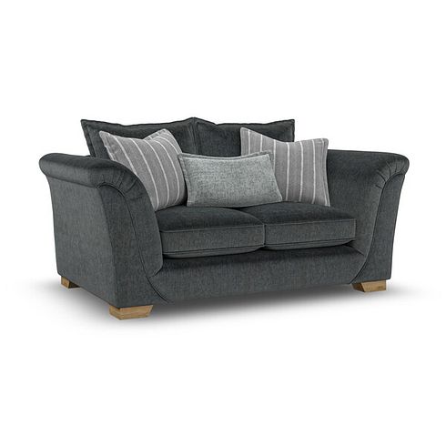 Milldale 2 Seater Sofa in Garda Carbon Fabric with Grey Scatters