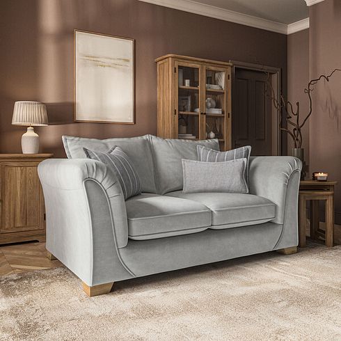 Milldale 2 Seater Sofa in Garda Showers Fabric with Grey Scatters