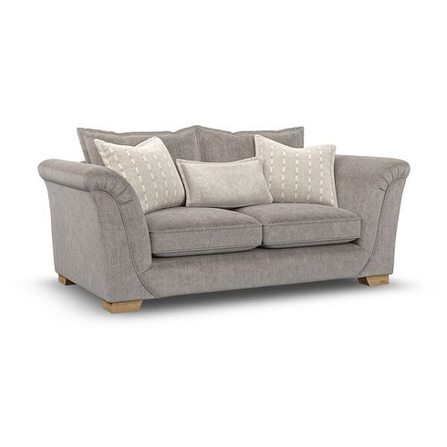 Milldale 3 Seater Sofa in Garda Acier Fabric with Linen Scatters