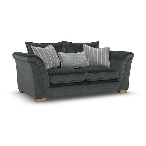 Milldale 3 Seater Sofa in Garda Carbon Fabric with Grey Scatters