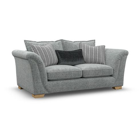Milldale 3 Seater Sofa in Milo Pewter Fabric with Grey Scatters