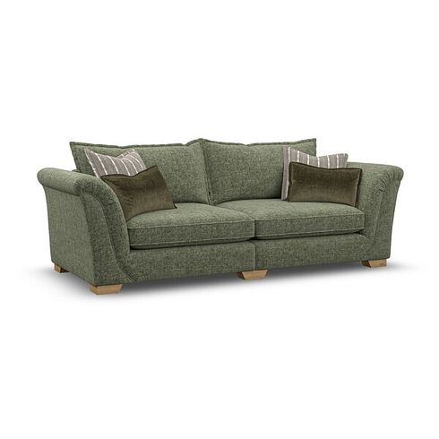 Milldale 4 Seater Sofa in Milo Olive Fabric with Earth Scatters