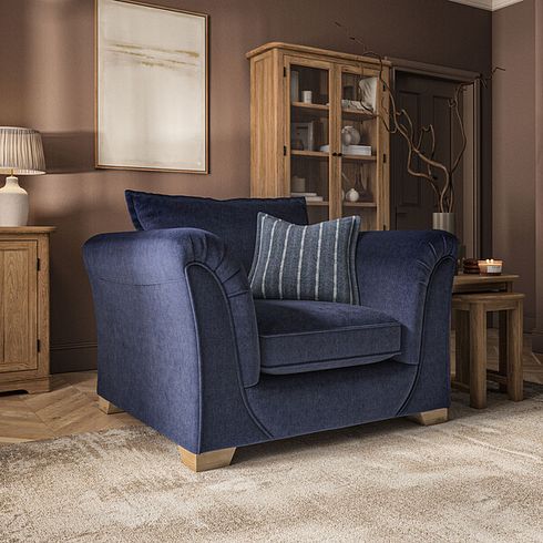 Milldale Armchair in Garda Atomic Fabric with Navy Scatters