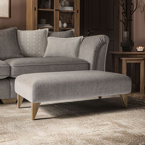Milldale Footstool in Garda Acier Fabric