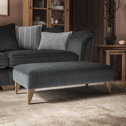 Milldale Footstool in Garda Carbon Fabric