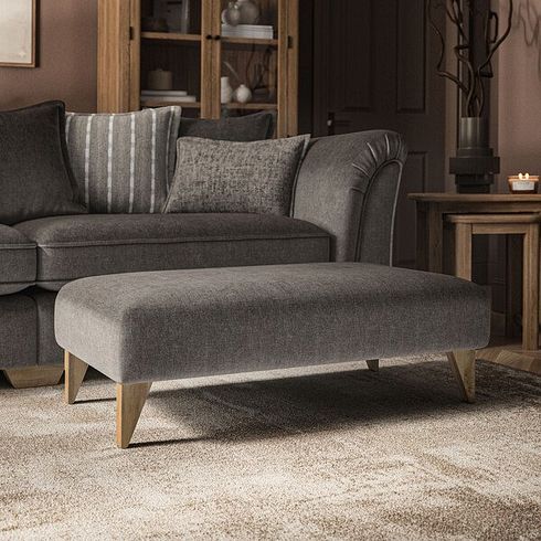 Milldale Footstool in Garda Moody Fabric
