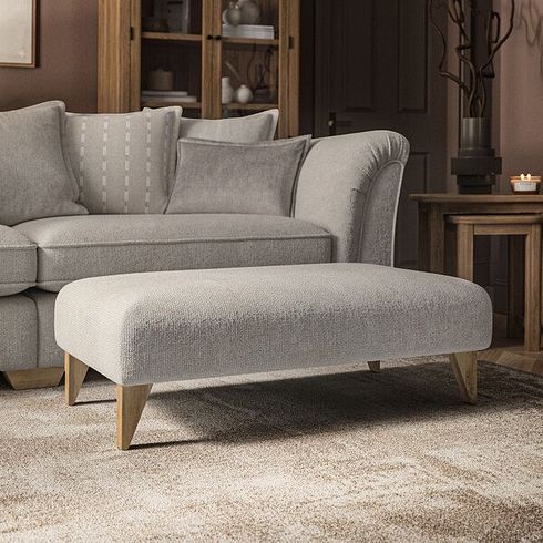 Milldale Footstool in Milo Cream Fabric