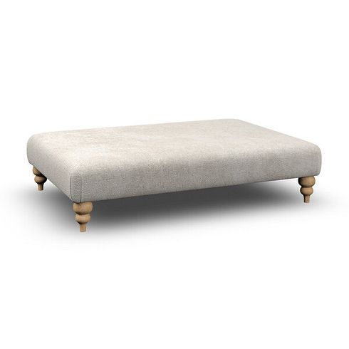 Milldale Grande Footstool in Milo Cream Fabric