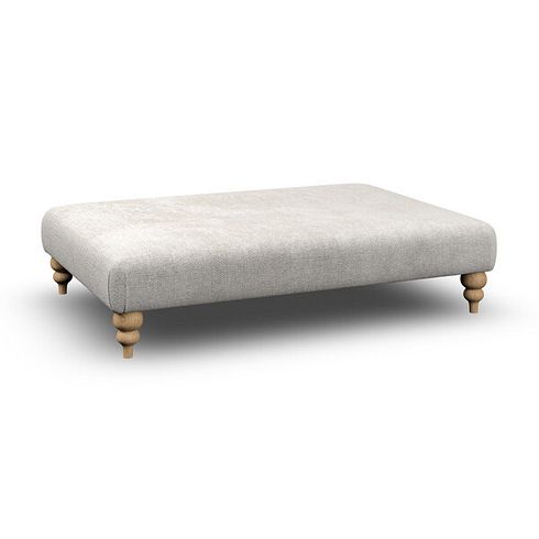 Milldale Grande Footstool in Milo Ivory Fabric