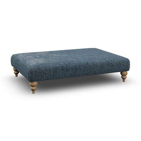 Milldale Grande Footstool in Milo Navy Fabric
