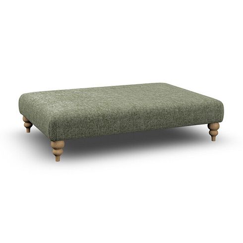 Milldale Grande Footstool in Milo Olive Fabric