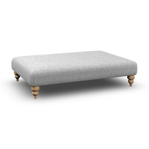 Milldale Grande Footstool in Milo Silver Fabric