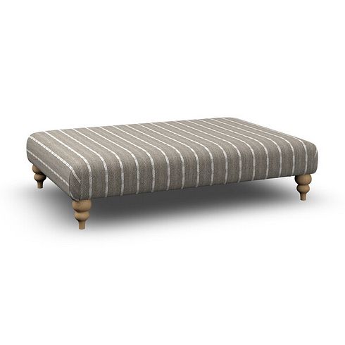 Milldale Grande Patterned Footstool in Sutton Earth Fabric