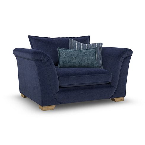 Milldale Loveseat in Garda Atomic Fabric with Navy Scatters
