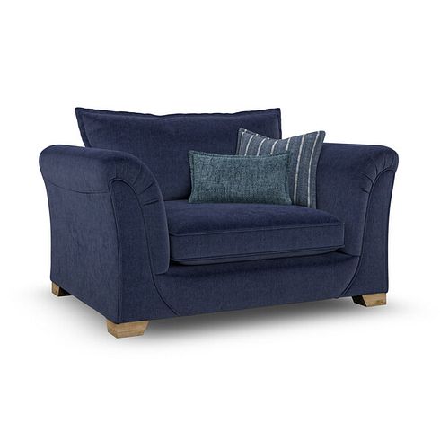 Milldale Loveseat in Garda Atomic Fabric with Navy Scatters
