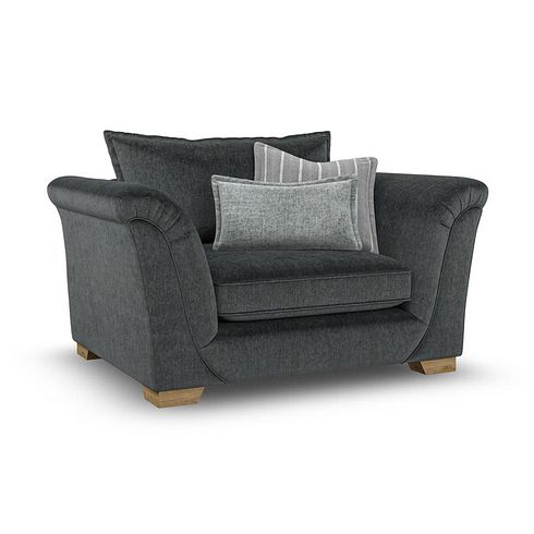 Milldale Loveseat in Garda Carbon Fabric with Grey Scatters