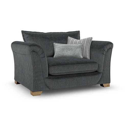 Milldale Loveseat in Garda Carbon Fabric with Grey Scatters