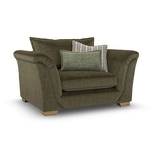 Milldale Loveseat in Garda Seaweed Fabric with Earth Scatters